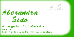 alexandra sido business card