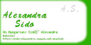 alexandra sido business card